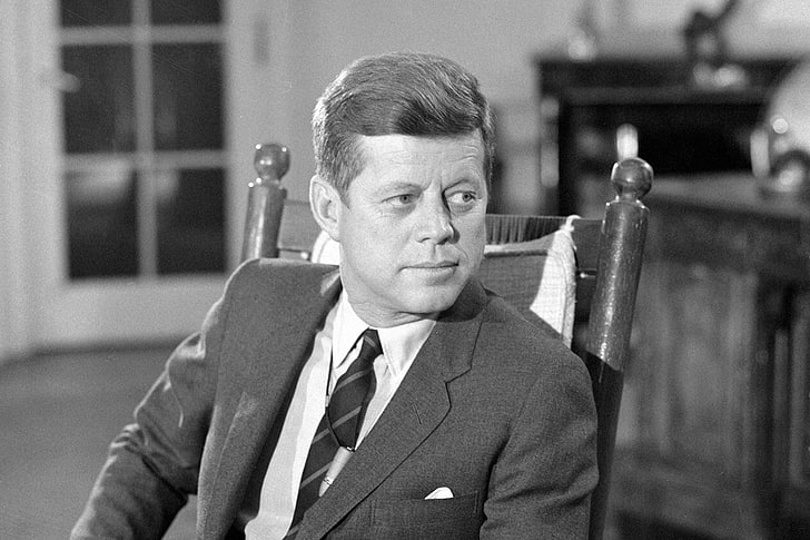 men's black suit jacket, John F. Kennedy, presidents, HD wallpaper