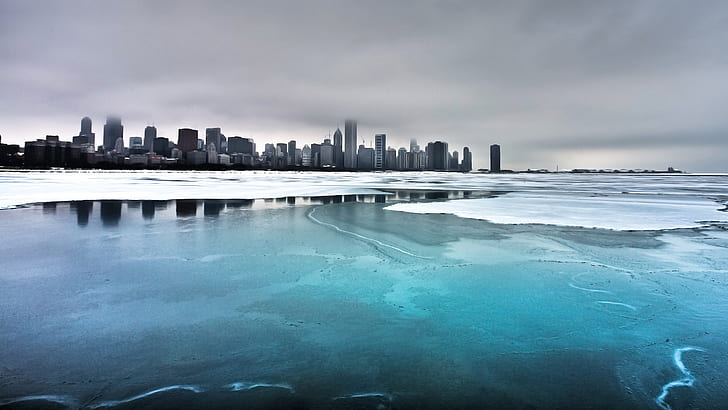 호수, 얼음 호수, HD 배경 화면