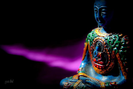 budda, buddyzm, medytacja, posąg, rzeźba, cień, ciemność, Tapety HD HD wallpaper