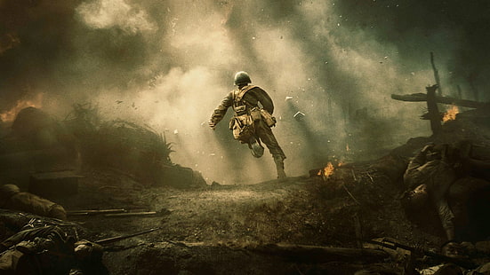 Филм, ножовка Ридж, войник, Втората световна война, HD тапет HD wallpaper