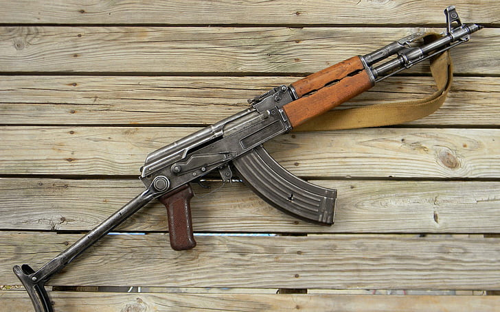weapons, machine, AK-47, HD wallpaper