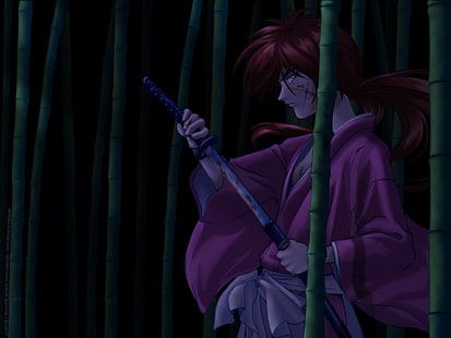 Kenshin Himura dijital duvar kağıdı, Anime, Rurouni Kenshin, Kenshin Himura, HD masaüstü duvar kağıdı HD wallpaper