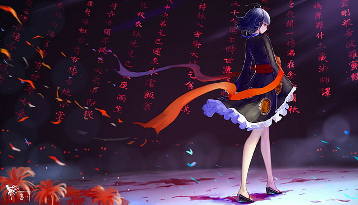 Anime, Anime Girls, Mumei, Halsreif, Blumen, japanische Kleidung, kurze Haare, Kabaneri der Eisernen Festung, HD-Hintergrundbild
