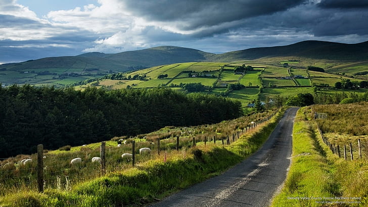 Долина Гленелли, графство Тайрон, Северная Ирландия, Европа, HD обои