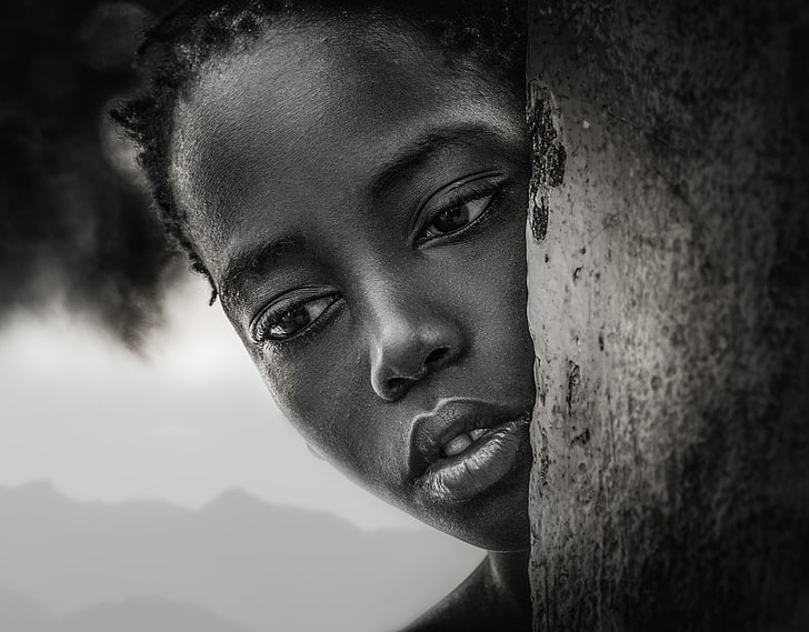 الوجه ، الناس ، صورة ، Joachim Bergauer ، أحادية اللون ، النساء ، الأفريقي، خلفية HD