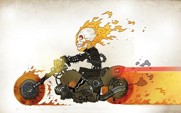 Ghost Rider HD, комикси, призрак, ездач, HD тапет