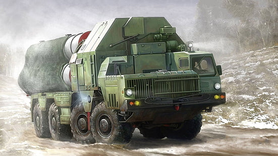 Russia, SAM, Favorite, anti-aircraft missile system, S-300, Launcher, HD wallpaper HD wallpaper