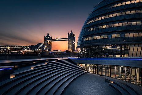 Più Londra, Tower Bridge, Inghilterra, Londra, 4K, Sfondo HD HD wallpaper