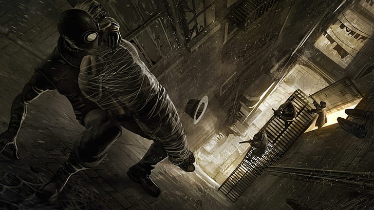 Spiderman Noir, spiderman, webbing, attack, noir, awesome, sneak, games, HD wallpaper
