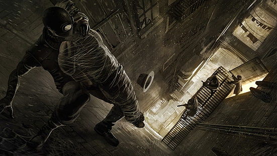 Spiderman Noir, spiderman, taśma, atak, noir, awesome, sneak, games, Tapety HD HD wallpaper