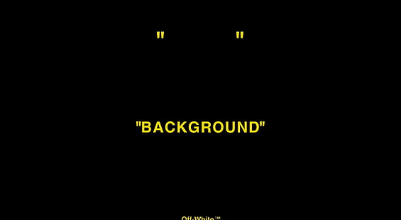 Off-white Background, yellow text on black background, Artistic, Typography, Yellow, Black, Background, HD wallpaper HD wallpaper