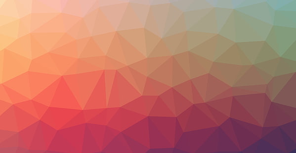 треугольник, абстрактный, градиент, мягкий градиент, Linux, синий, фиолетовый, красный, оранжевый, HD обои HD wallpaper