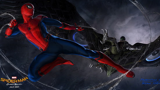 Papel de parede de Marvel Spider-Man Home Coming, Homem-Aranha, Spider-Man Homecoming (Filme), Marvel Cinematic Universe, Spider-Man: Homecoming (2017), HD papel de parede HD wallpaper