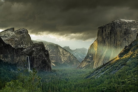 cliff, landscape, mountain, Valley, HD wallpaper HD wallpaper