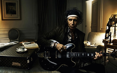 Keith Richards 기타리스트 롤링 스톤즈, 기타리스트, 음악, 밴드, 록, HD 배경 화면 HD wallpaper