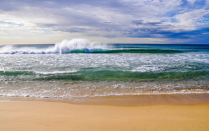 Ocean Beach HD, ธรรมชาติ, มหาสมุทร, ชายหาด, วอลล์เปเปอร์ HD