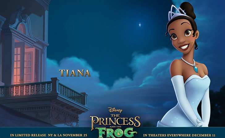 Księżniczka i żaba Tiana, Disney The Princess Frog Tiana Illusration, Kreskówki, Księżniczka i żaba, Księżniczka, Żaba, Tiana, Tapety HD