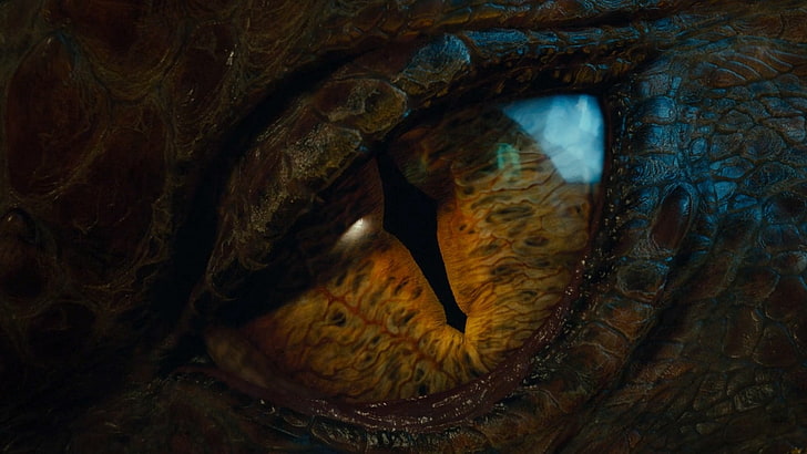 dragon eye wallpaper, Smaug, The Hobbit, dragon, eyes, movies, HD wallpaper