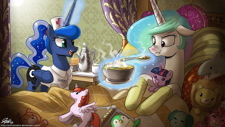 TV Show, My Little Pony: Friendship is Magic, Princess Celestia, Princess Luna, Twilight Sparkle, HD wallpaper
