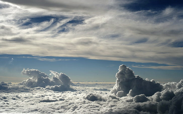 Poza chmurami, niebo, przyroda, fotografia, chmury, Tapety HD
