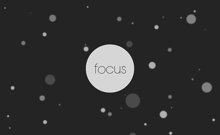 Focus, focus testo su sfondo nero, computer, Mac, computer, macbook, macbookpro, Sfondo HD