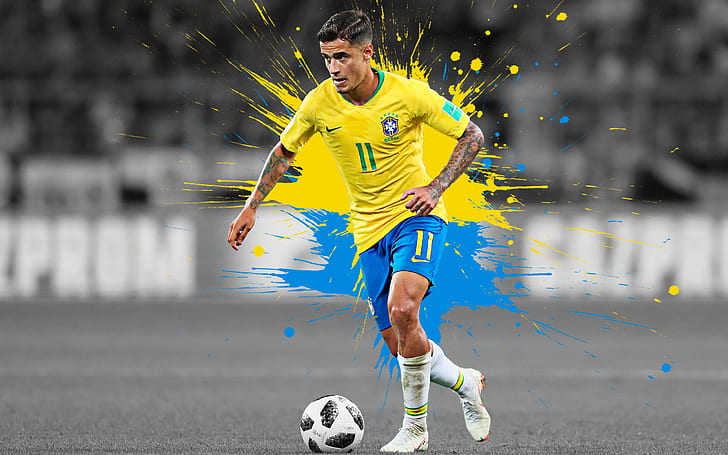Futebol, Philippe Coutinho, Brasileiro, HD papel de parede