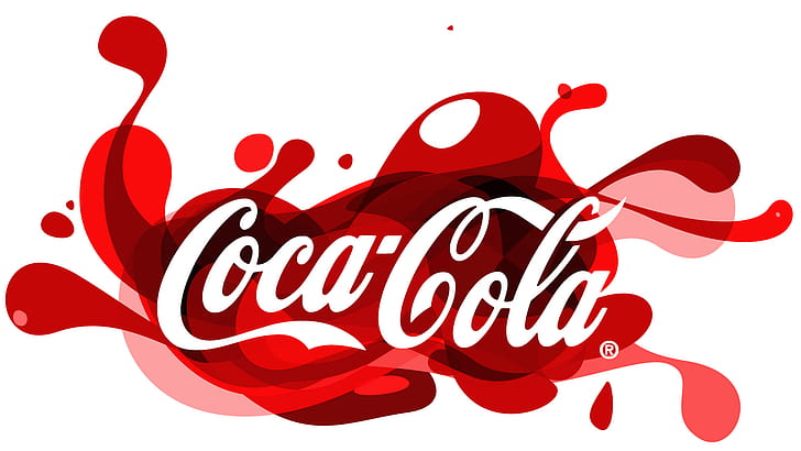 Coca Cola Splash HD, coca-cola, red, splash, white, HD wallpaper