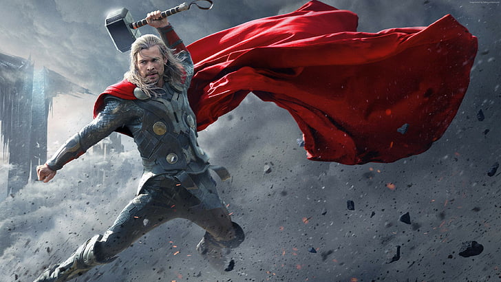 Marvels Thor-affisch, Thor: Ragnarok, Chris Hemsworth, 4k, HD tapet