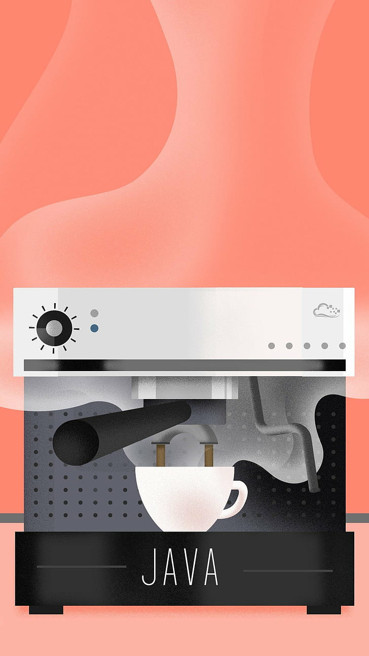 digitalocean java coffee portrait display, HD wallpaper