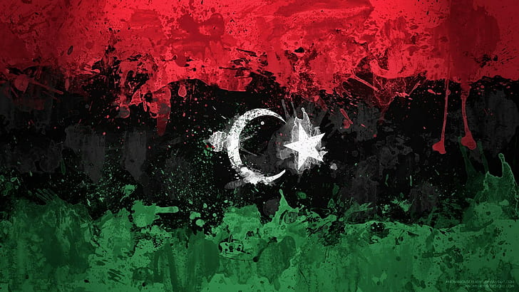 Libyens flagga, HD tapet