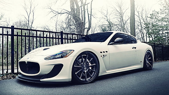Maserati Granturismo HD, białe maserati gran turismo, samochody, maserati, granturismo, Tapety HD HD wallpaper