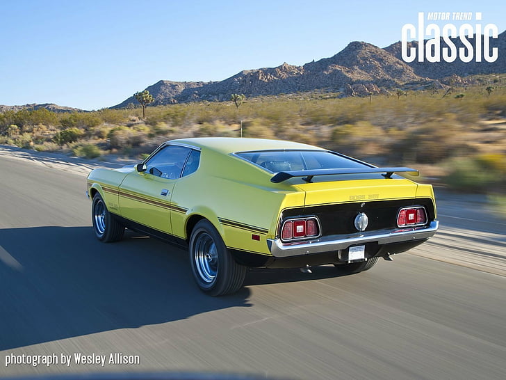 Ford, Ford Mustang Boss 351, Classic Car, Fastback, Muscle Car, Yellow Car, HD тапет