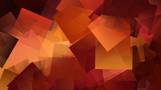 röd och gul stjärntryck textil, rave, Linux, kub, fyrkant, geometri, lutning, HD tapet HD wallpaper