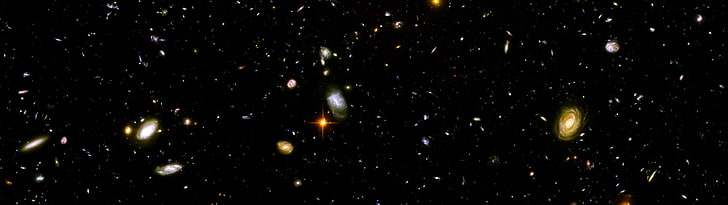 Tapete des Sonnensystems, Weltraum, Galaxie, Hubble Deep Field, digitale Kunst, Weltraumkunst, HD-Hintergrundbild