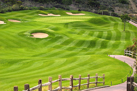 Golf, golfbana, gräs, HD tapet HD wallpaper