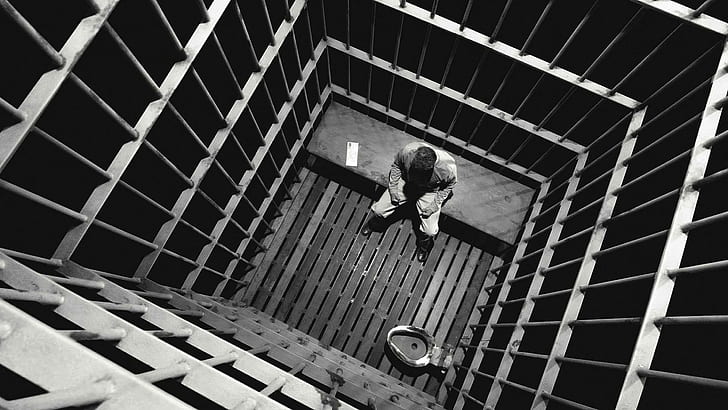 Sin City Jail Cell Prison BW HD, filmer, bw, stad, cell, synd, fängelse, fängelse, HD tapet