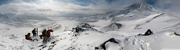 산.에베레스트, 눈, 사람, 산, 구름, 자연, HD 배경 화면