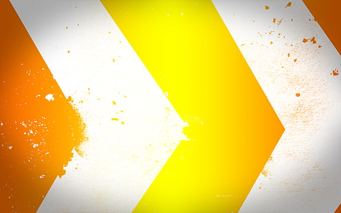 illustration blanche et jaune, résumé, modèle, orange, rayures, flèches (conception), Fond d'écran HD HD wallpaper