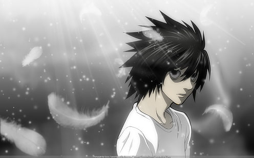 мужской персонаж аниме цифровые обои, аниме, Death Note, Lawliet L, аниме парни, HD обои HD wallpaper