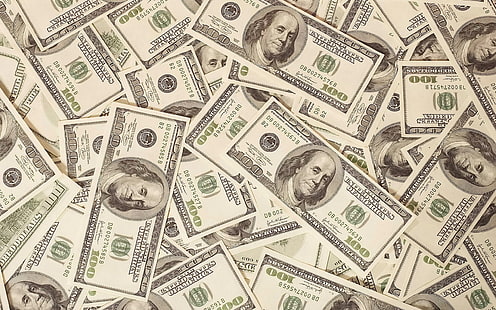 100 U.S. dollar banknote, money, dollars, bills, background, surface, HD wallpaper HD wallpaper