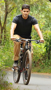 Srimanthudu First Look, bicicleta negra, películas, películas de Bollywood, bollywood, mahesh babu, Fondo de pantalla HD HD wallpaper