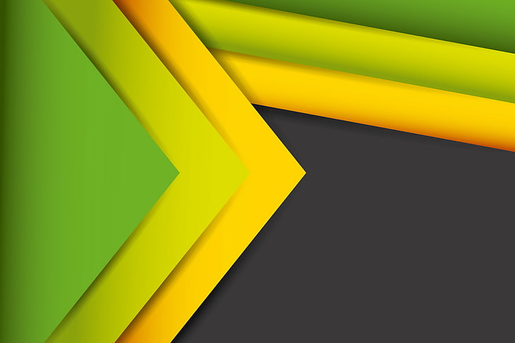 carta da parati gialla, grigia e verde, astrazione, linee, strisce, Sfondo HD