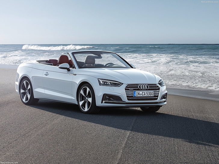 (a5), 2017, audi, cabriolet, cars, white, HD wallpaper