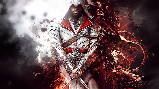 Ezio Auditore da Firenze, videospel, Assassin's Creed: Brotherhood, Assassin's Creed, HD tapet HD wallpaper