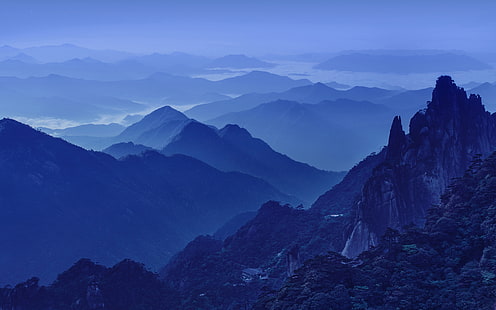 Saham Huawei Mate 10 Cold Night Mountains, Wallpaper HD HD wallpaper