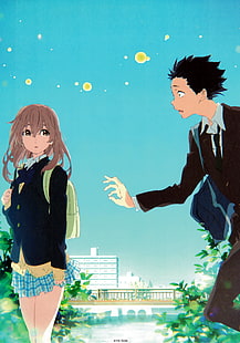 Koe no Katachi., Nishimiya Shōko, Ishida Shōya, วอลล์เปเปอร์ HD HD wallpaper