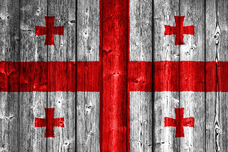 Wood, Flag, Georgia, Cross, Georgian, Flag Of Georgia, Ensign, Gerogian Flag, Flag Of Georgia On Wood, HD wallpaper