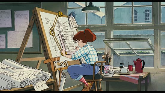  Studio Ghibli, Porco Rosso, #红猪, screen shot, HD wallpaper HD wallpaper