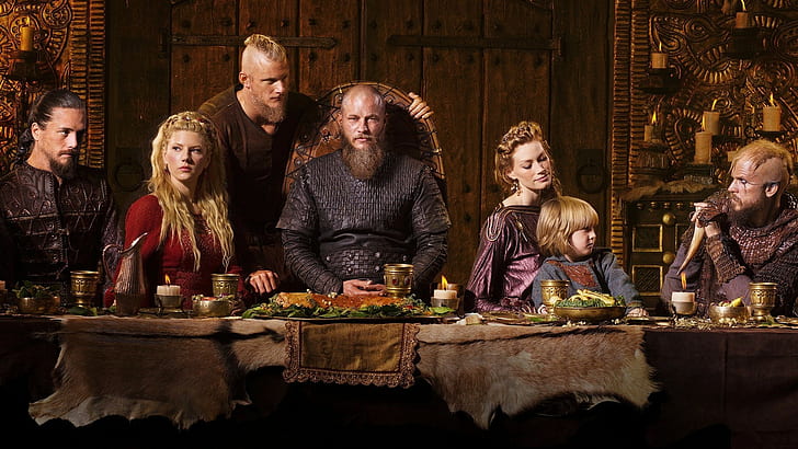 Vikingler ragnar lodbrok lagertha lothbrok floki vikings tv dizisi kadınlar sarışın erkekler sakal örgüler grup insan katheryn winnick travis fimmel, HD masaüstü duvar kağıdı