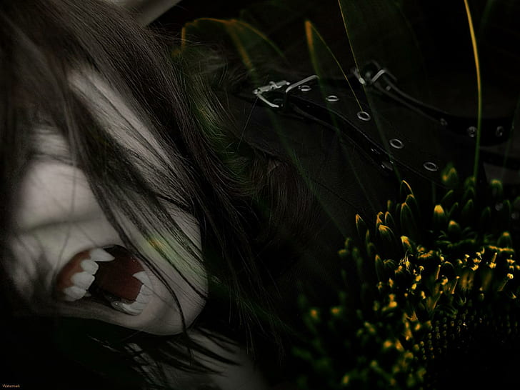 Emo Vampire Girl ، فتاة emo-vampire-girl ، ثلاثية الأبعاد ومجردة، خلفية HD